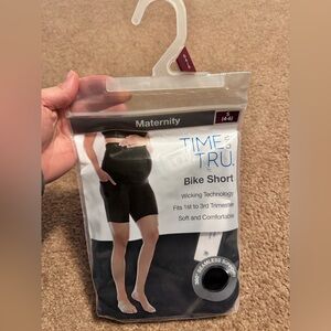 Time and Tru Black Maternity Bike Shorts